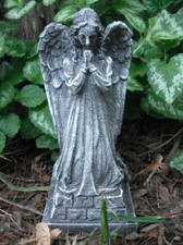 Angelo in lattice su base mattone stampo intonaco cemento stampo per colata 8" H x 4" W