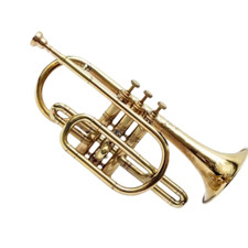 Cornet Trombet Handmade 3 valvole Bb Brass Polish di Zaima con custodia +...