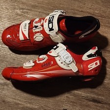 Scarpa da strada uomo SiDi Ergo 3 Carbon 43 EU/US 9.5 bianco rosso 3 bulloni Italia