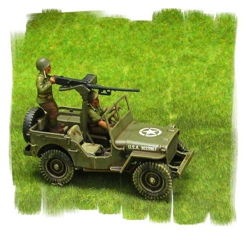 Painted jeep and crew - -,