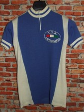 EROICA MAGLIA SHIRT BICI CICLISMO VINTAGE 70'S CASTELFIDARDO 50% LANA RICAMATA