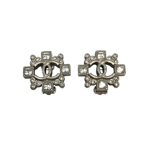 Orecchini clip con logo - a,