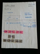 Fattura Valdagno Ottavio Ferrari Materiali Costruzioni Edili 1949 QX610