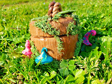 vaso funghi finto legno