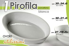 PIROFILA OVALE IN PORCELLANA