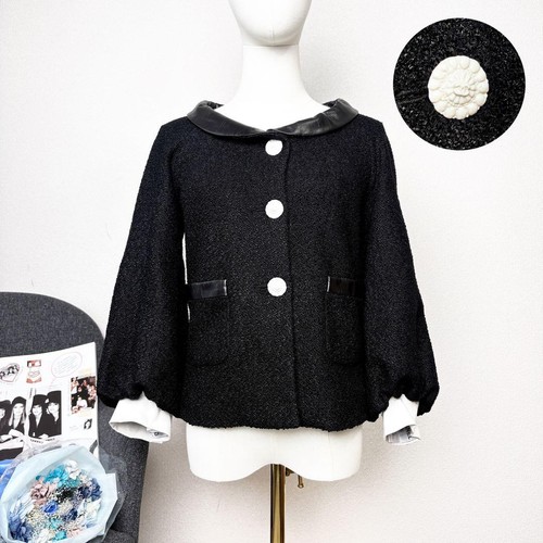 Giacca chanel pelle tweed - giacca,