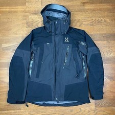 Giacca nera impermeabile da montagna Haglöfs Gore-Tex Perfomence Shell nera...