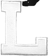 Monogramma alto 3" bianco