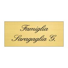 Targa Targhetta Personalizzata Dietro Porta con Nome Incisa Adesiva per Citofono