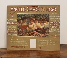 Vini Cognac Garotti Lugo Romagna Ravenna. Locandina primo 900. Borgoni. Enologia