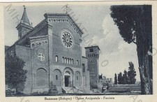 CARTOLINA *14 BAZZANO BOLOGNA CHIESA ARCIPRETALE FACCIATA STORIA VIAGGIATA 1947