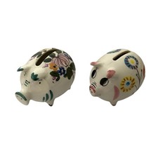 A Pair Of 2 Ceramic Piggy