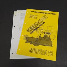 Manuale Informazioni e Servizio alla clientela vetture Porsche 911T modello 73