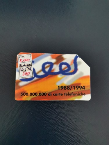 Scheda telefonica 500 milioni - scheda,