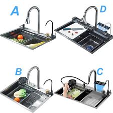 Set di lavello da cucina LED in acciaio inox 304 di lusso