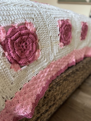 Copriletto vintage fatto - copriletto,