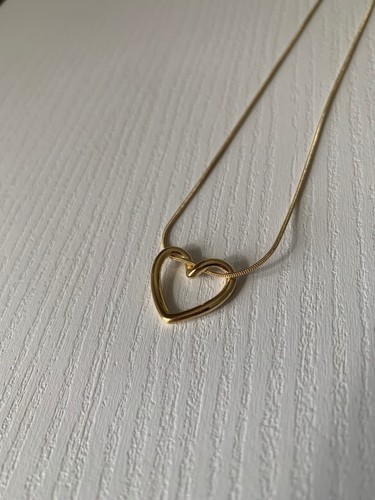 Collana cuore acciaio - cuore,