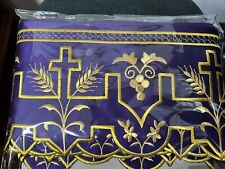 BORDO VIOLA PER TOVAGLIA DA ALTARE PER S. MESSA - Made in Italy - SACERDOTE