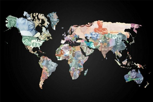 Mappa valuta del - del, poster