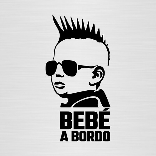Pegatina bebe bordo vinilo - a,
