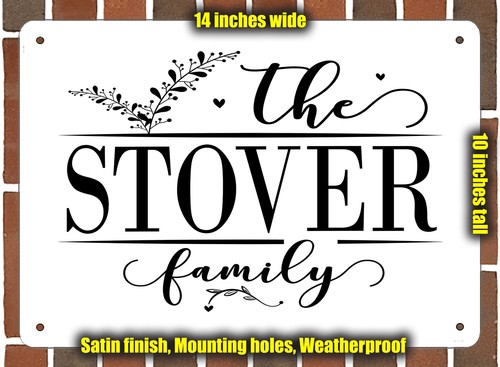 Stover family targa decorativa - stover,