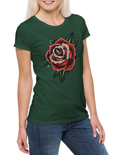 Shirt donna tattoo rose - donna,