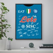 NAPOLI SCUDETTO 2023 autografo stampa grafica  FOTO alta qualità HD con cornice