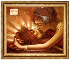 Quadro olio Salomè, il bacio