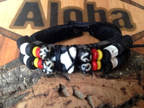 Bracciale cuoio corda - bracciale,