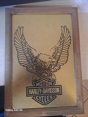 Targa ottone logo harley - ottone,
