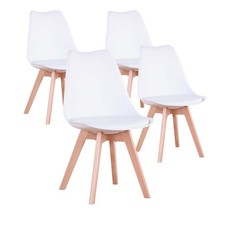 Set di 4 sedie Bianco Tulip