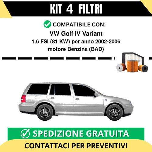 Kit filtri risparmio per vw - 4,
