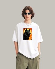 Shirt lupo nero animale - t-shirt,