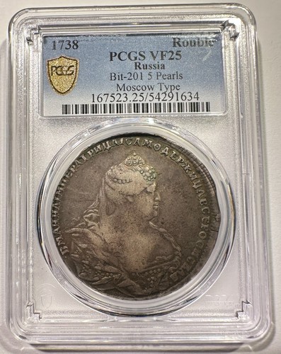 1738 russia impero rublo anna - 1738,
