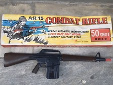 ENORME FUCILE DA COMBATTIMENTO SUPER RARO ANNI 60 PLASTONA GRECIA AR-15 COPIA MARX NUOVO CON SCATOLA