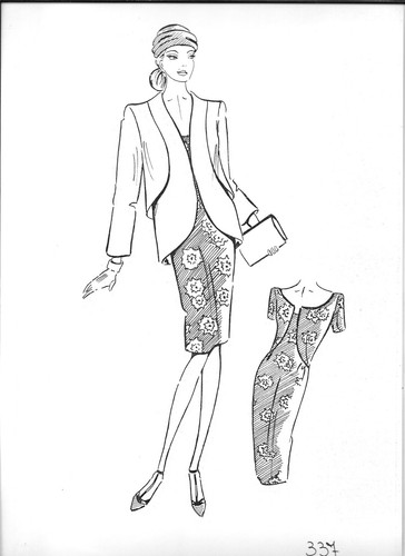 Bozzetto figurino moda - figurino,
