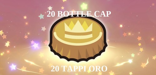 Gold bottle cap - cap, pokemon