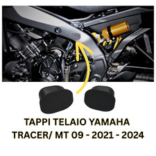 Coppia di Tappi Per Buco Telaio Moto Yamaha MT-09 2021 2024 Tracer Neri SX e DX