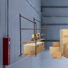 Staffe mensola portaoggetti contenitore carico 3 livelli confezione da 2 nero montaggio a parete 50 kg