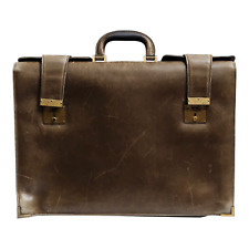GUCCI BORSA 24 ore Vintage Business Man in Pelle Marrone Made in Italy anni '70
