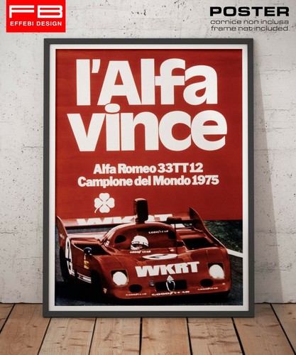 Poster locandina vintage alfa - locandina,