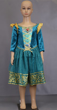 Costume vestito travestimento bambina Disney classico coraggioso Merida - taglia S/P 4-6