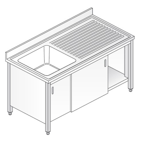 Lavello 120x70x85 acciaio - , inox