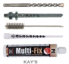 SDS RESINA CHIMICA FISSAGGIO ANCORAGGIO PACK CALCESTRUZZO,MATTONE,PIETRA,M8 M10 M12 M16 BORCHIE