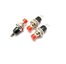 5PCS Interruttore a pulsante rosso senza blocco ON/OFF premere l'interruttore di ripristino PBS-110 