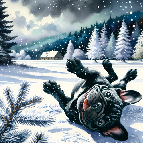 Bulldog francese cane auto