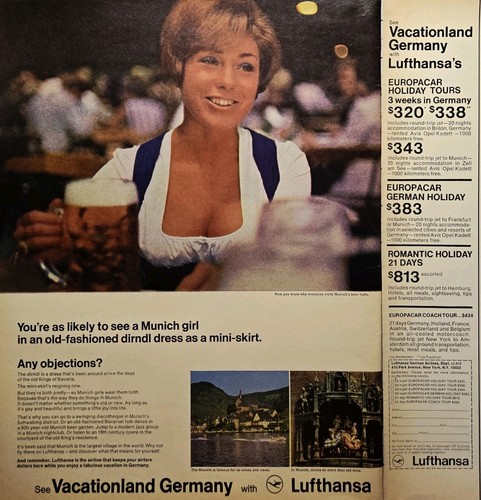 Abito dirndl 1968 lufthansa - abito,