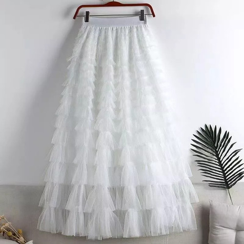 Gonna lunga tulle - lunga, volant