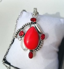 Collana pendente corallo - collana,