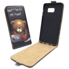 Custodia Cellulare per Samsung Galaxy S6 Bordo Protettiva Wallet Cover 360 Nero